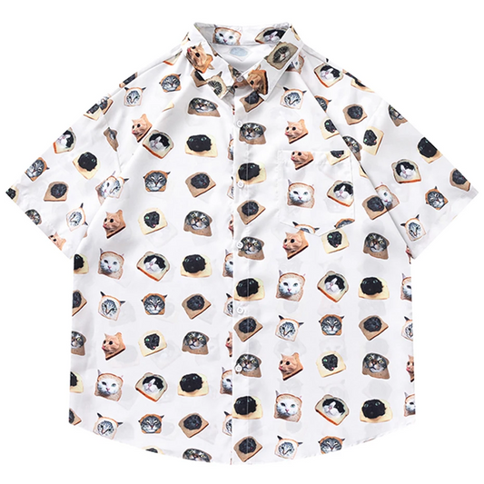 Toast Cats Collage Blouse