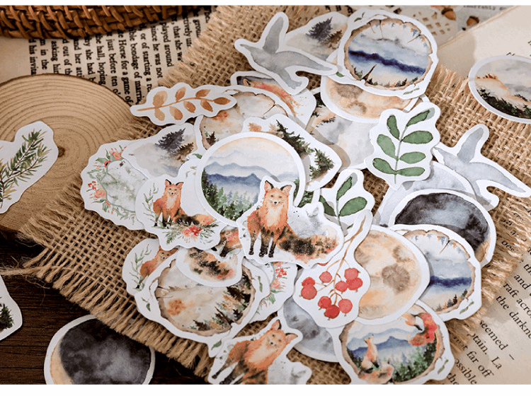Autumn Fox Sticker Set (46 Stickers)