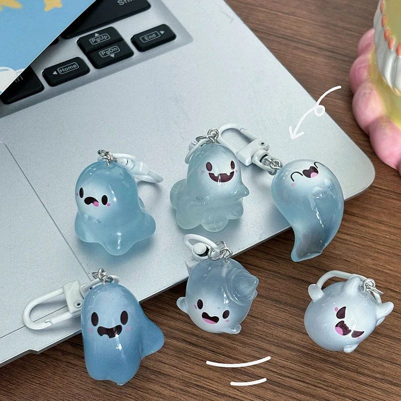 Glow in the Dark Ghost Character Clip on Charms (6 Designs)