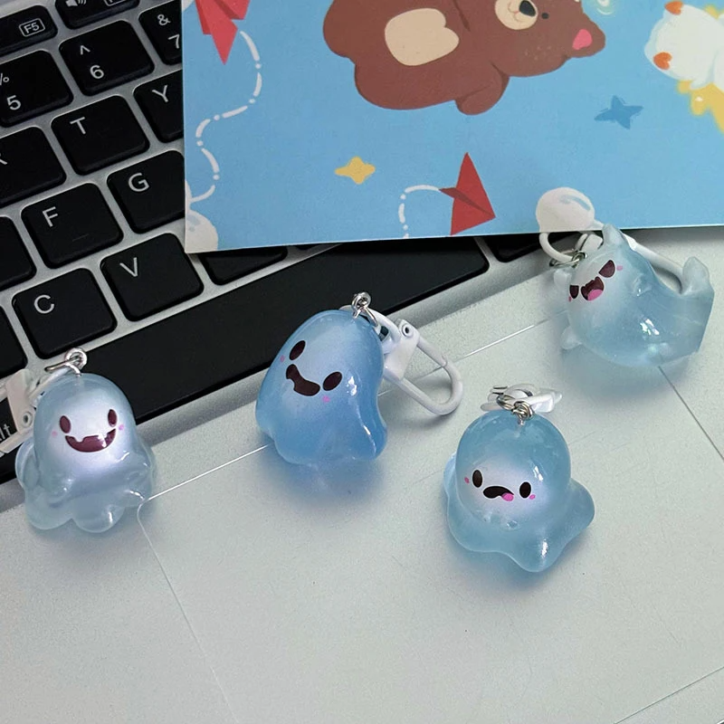 Glow in the Dark Ghost Character Clip on Charms (6 Designs)