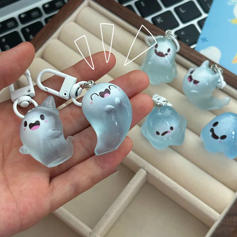 Glow in the Dark Ghost Character Clip on Charms (6 Designs)