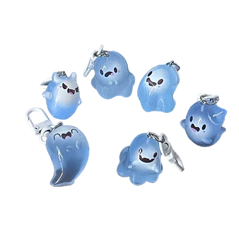 Glow in the Dark Ghost Character Clip on Charms (6 Designs)