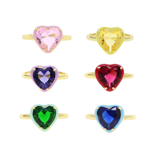 Magical Girl Heart Gem Ring (6 Designs)