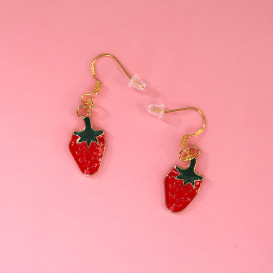 Dangly Strawberry Earrings