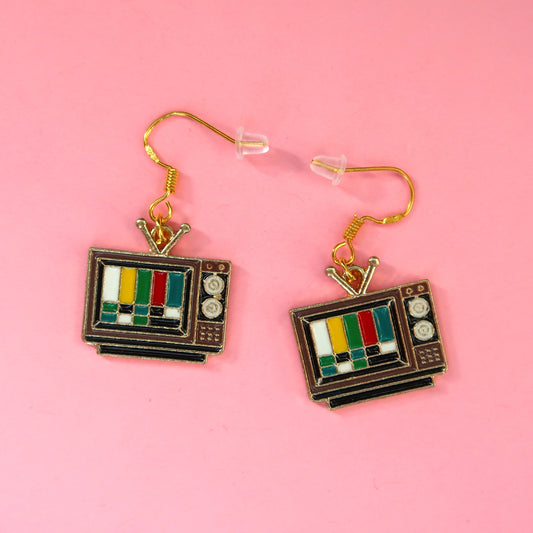 Dangly Retro Television Earrings