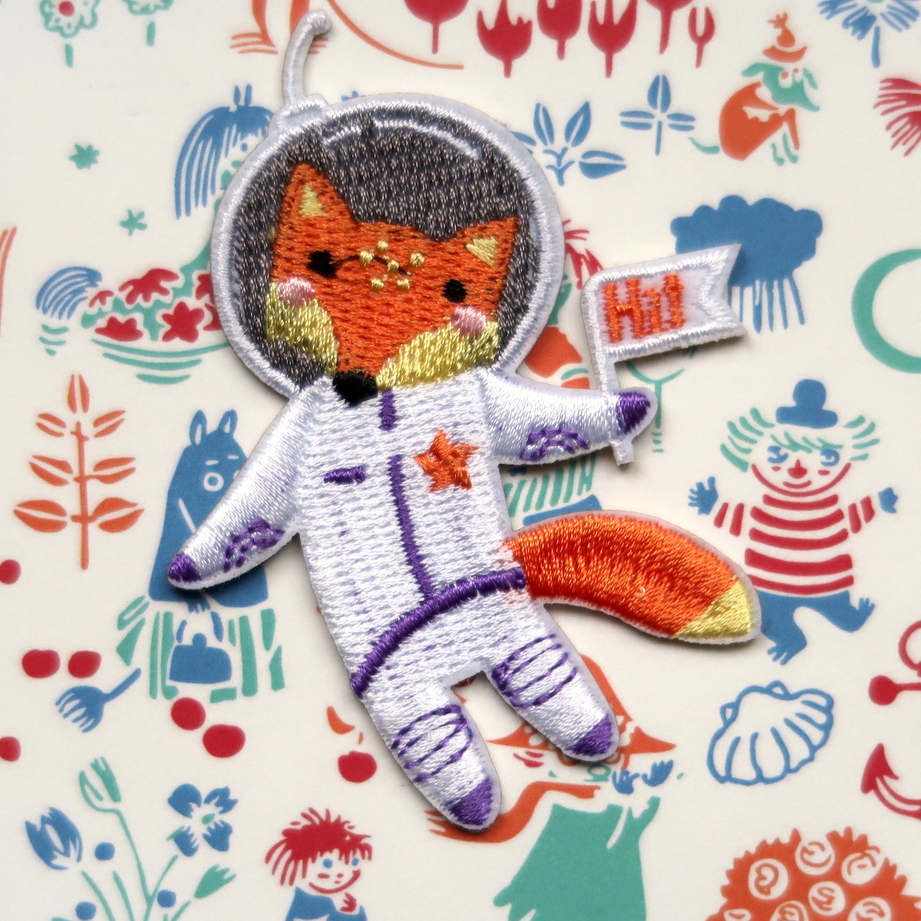 Astronaut Fox Sticker Patch