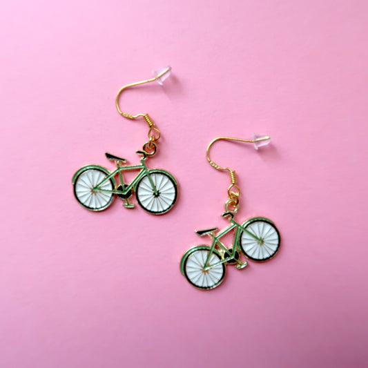 Dangly Bicycle Earrings