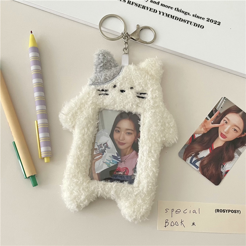 Plush Animal Photo Frame Keychain (3 Designs)