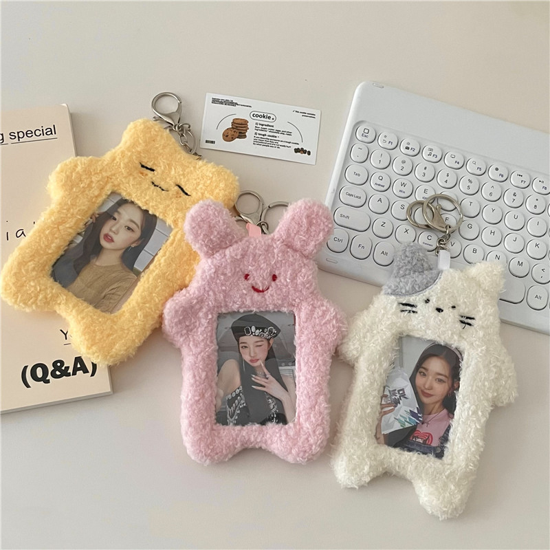 Plush Animal Photo Frame Keychain (3 Designs)