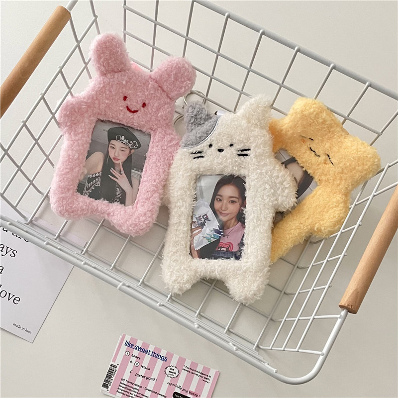 Plush Animal Photo Frame Keychain (3 Designs)