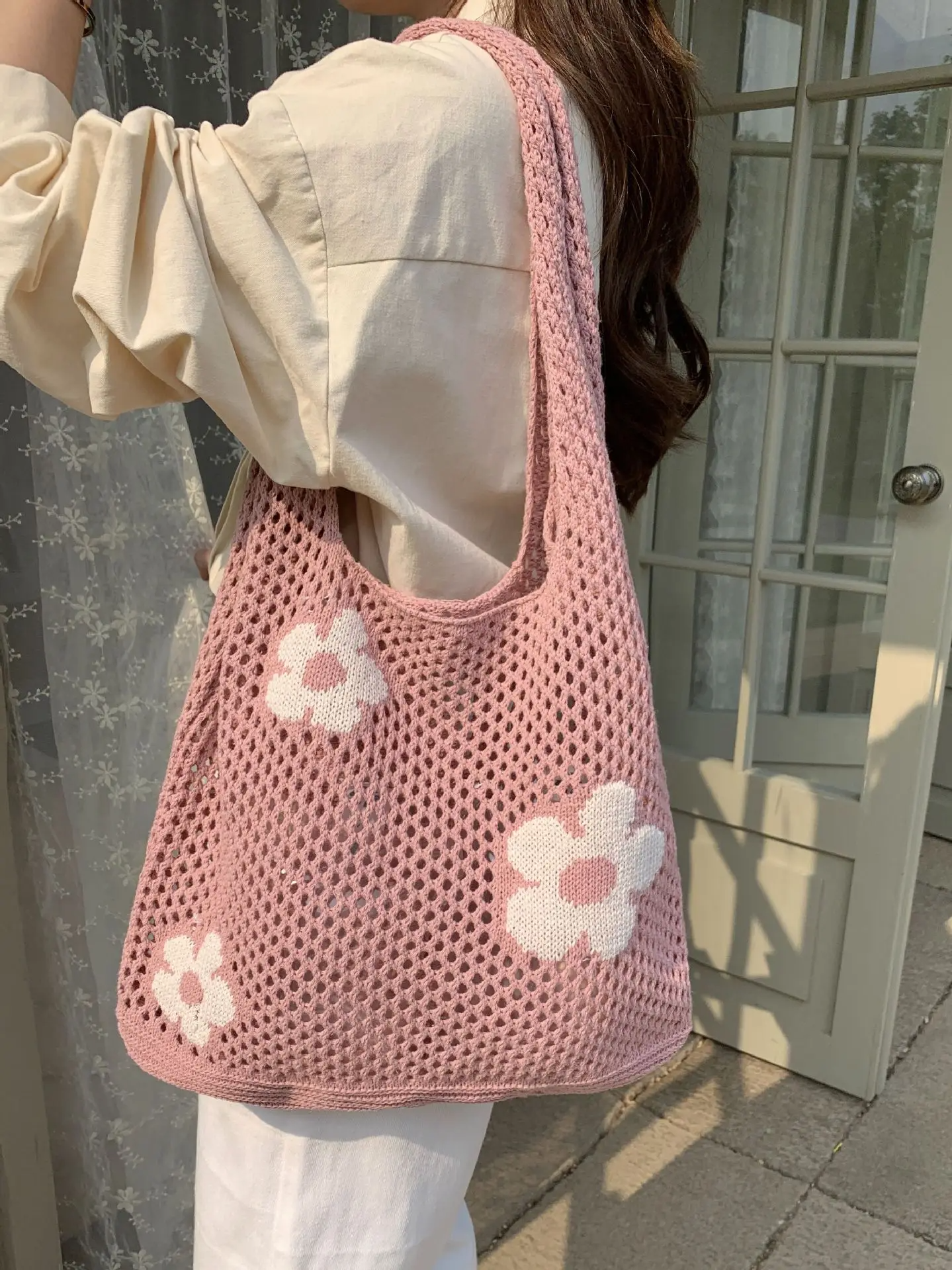 Daisy Knitted Tote (10 Colours)