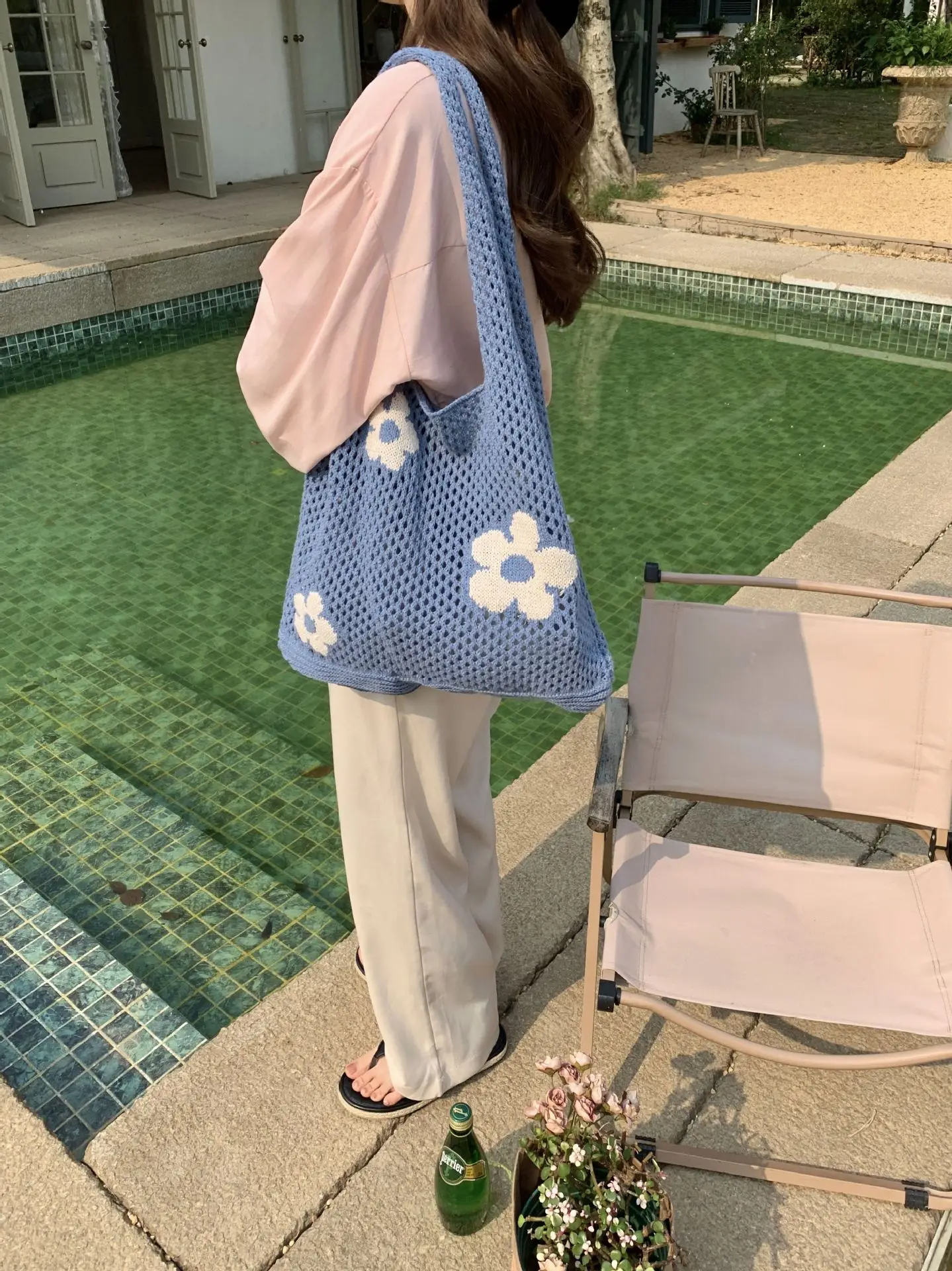 Daisy Knitted Tote (10 Colours)