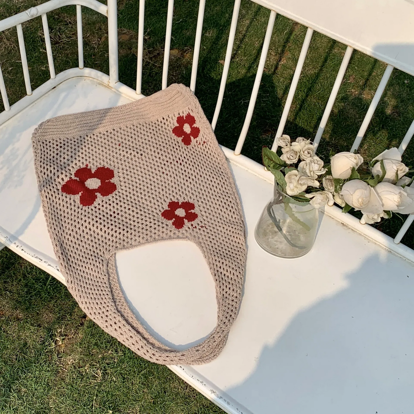 Daisy Knitted Tote (10 Colours)