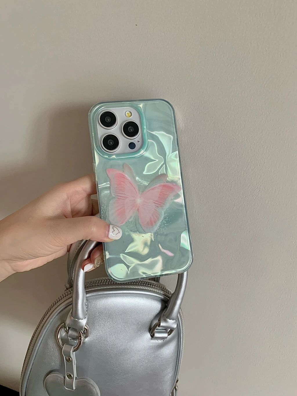 y2k Iridescent Butterfly iPhone Case