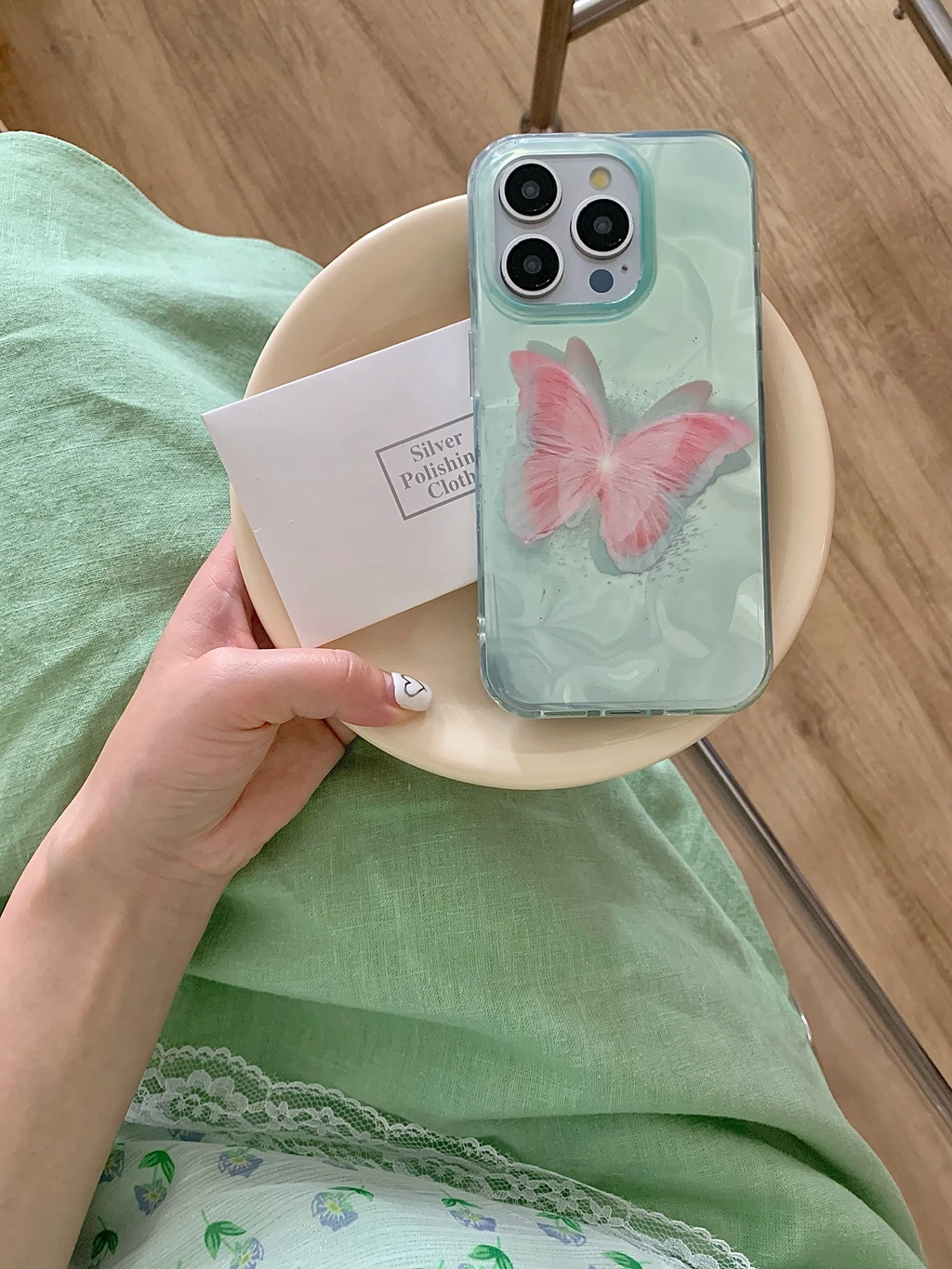 y2k Iridescent Butterfly iPhone Case