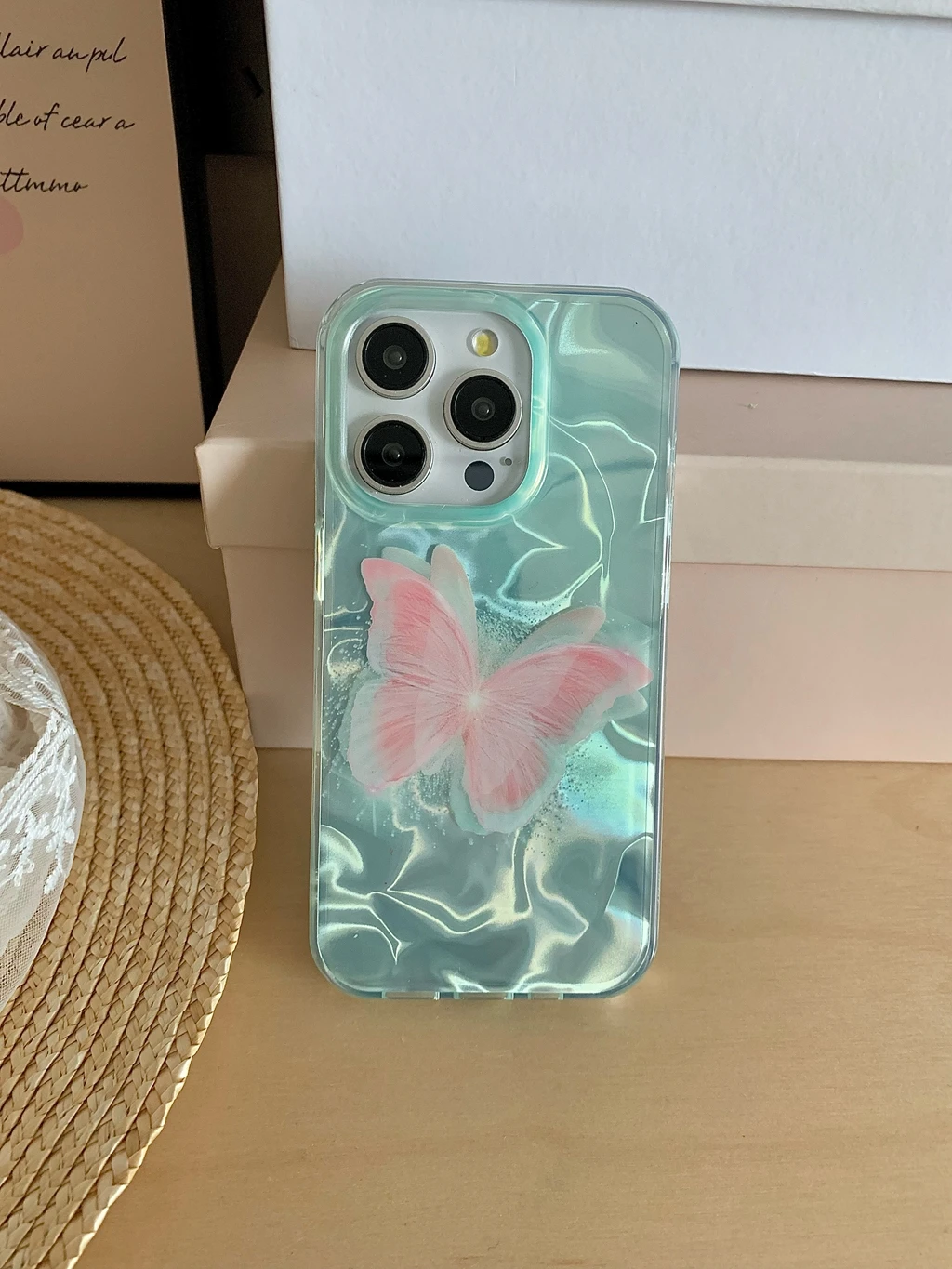 y2k Iridescent Butterfly iPhone Case