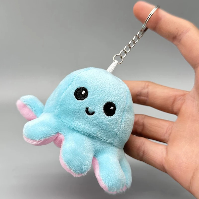 Reversible Octopus Plush Keychain (6 Colours)