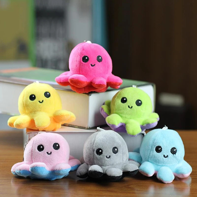 Reversible Octopus Plush Keychain (6 Colours)