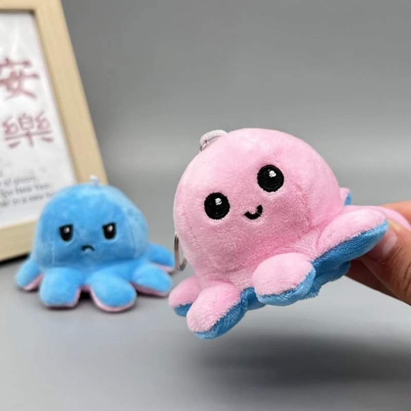 Reversible Octopus Plush Keychain (6 Colours)