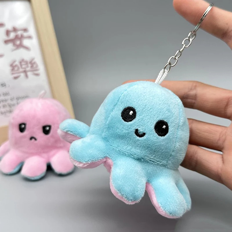 Reversible Octopus Plush Keychain (6 Colours)