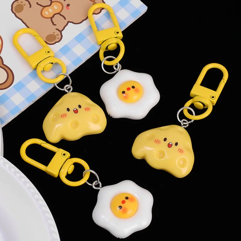 Egg and Cheese Clip on Charms (2 Designs)