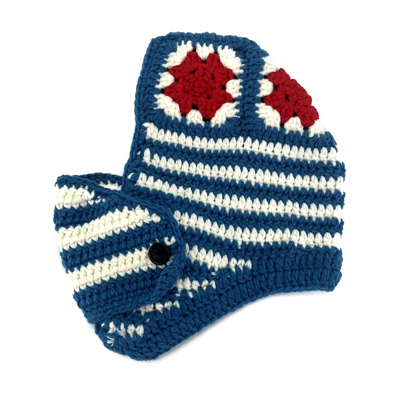 Crochet Granny Square Convertible Balaclava Hat (6 Colours)