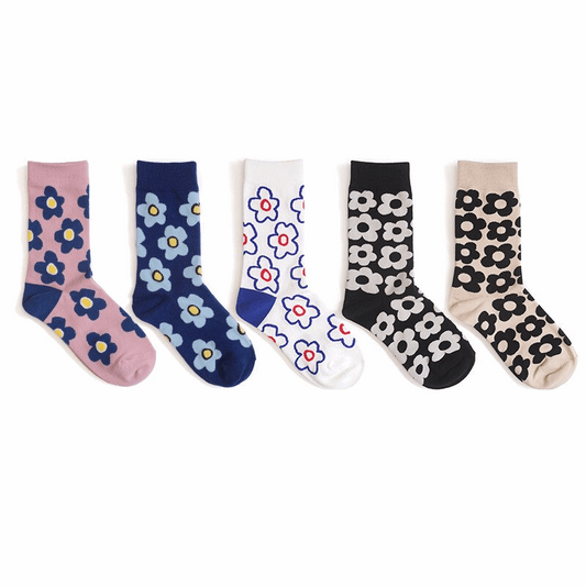 60s Pop Flower Ankle Socks (5 Colours) - Ice Cream Cake