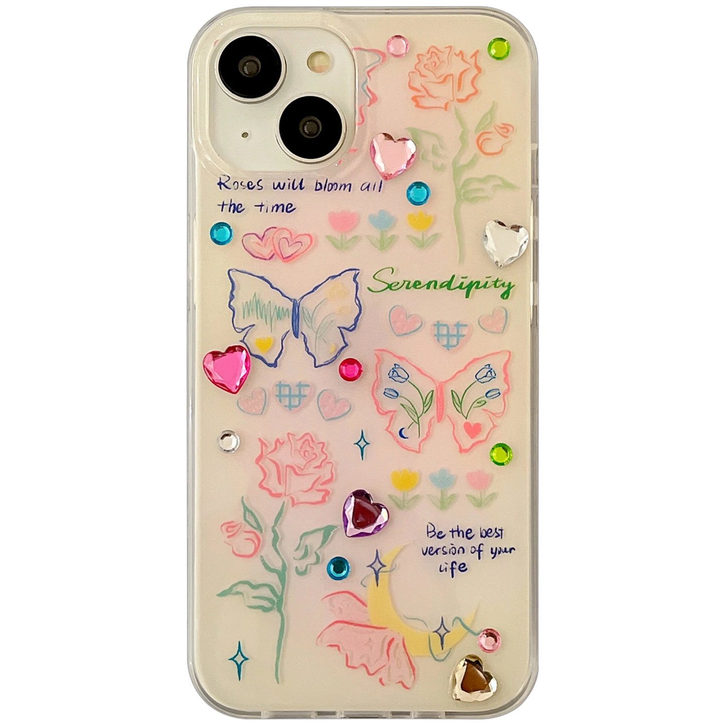 Marker Doodles iPhone Case with 3D stickers