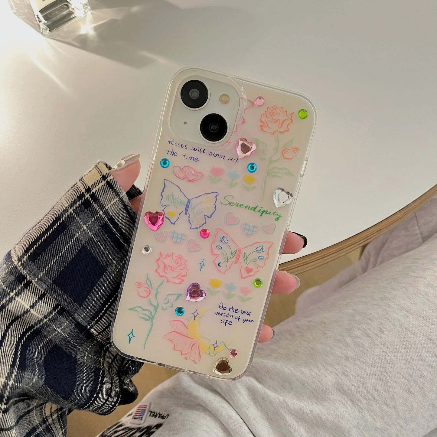 Marker Doodles iPhone Case with 3D stickers