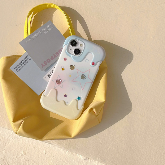 Dripping Ice Cream iPhone Case with 3D stickers