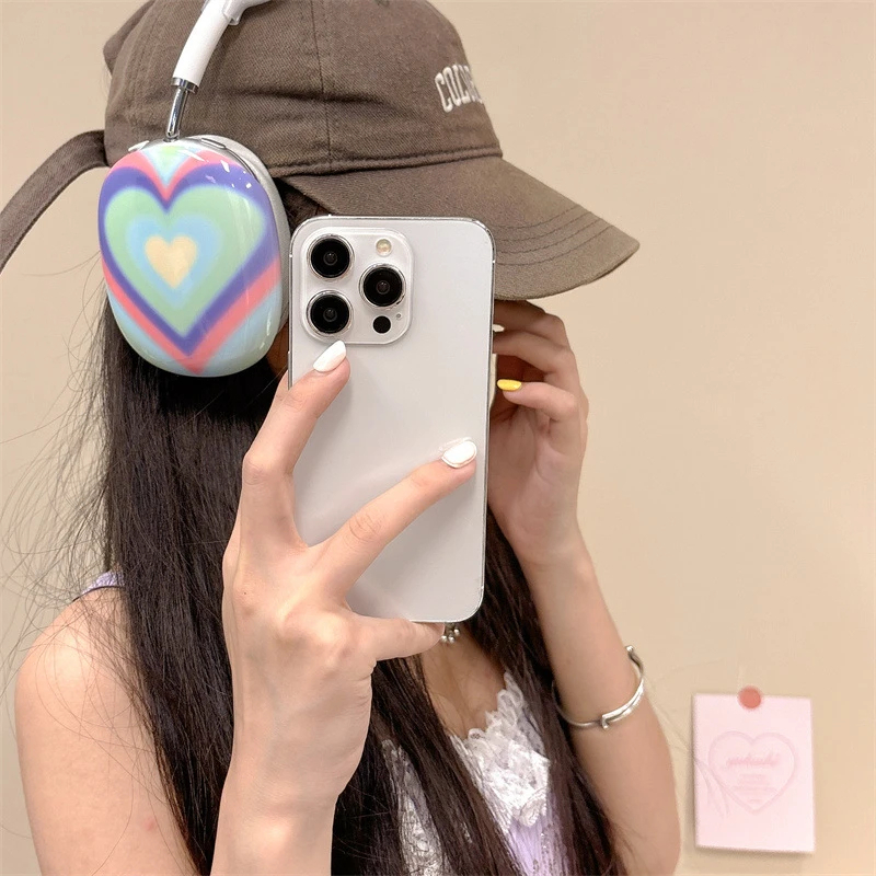 y2k Heart Headphone Covers