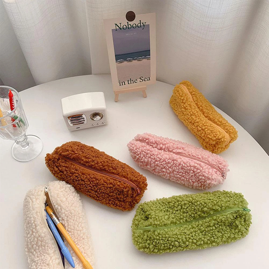 Teddy Fur Pencil Case (6 Colours)