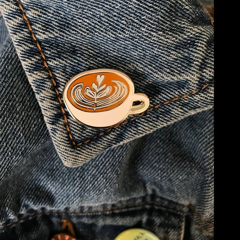 Glow in the Dark Coffee Cup Enamel Pin