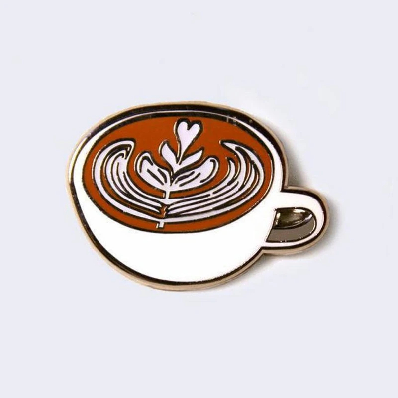 Glow in the Dark Coffee Cup Enamel Pin