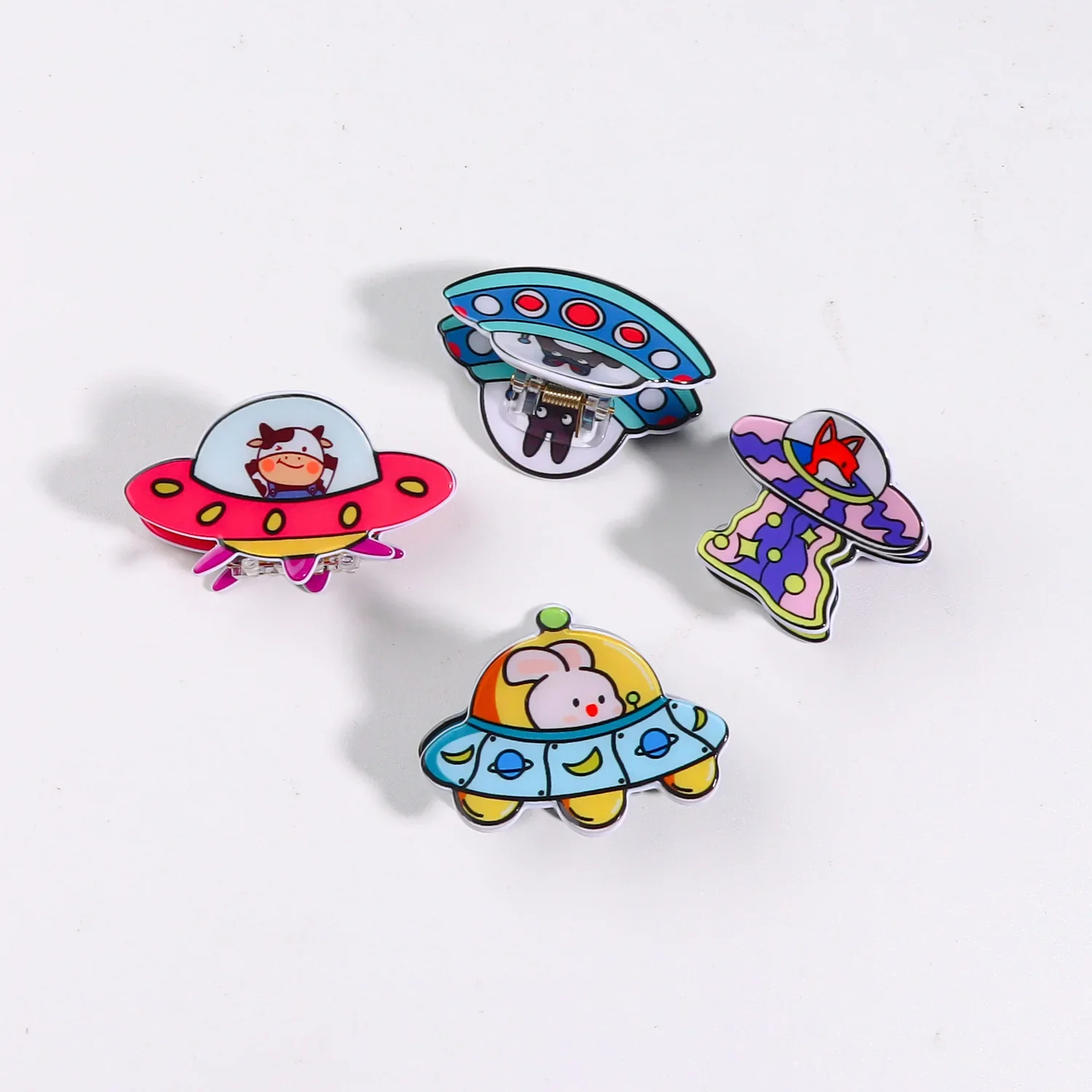 UFO Animals Acrylic Hair Claw Clip (6 Designs)