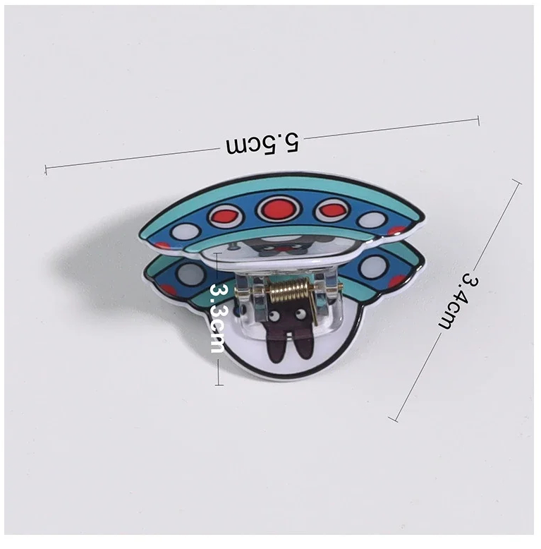 UFO Animals Acrylic Hair Claw Clip (6 Designs)