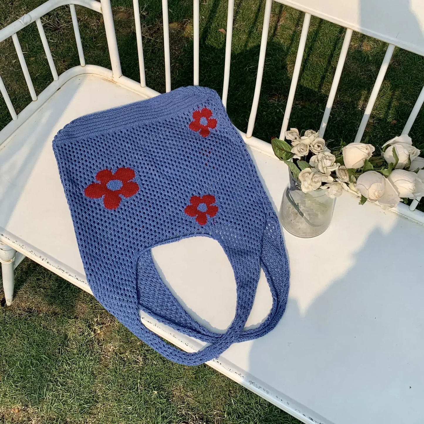 Daisy Knitted Tote (10 Colours)