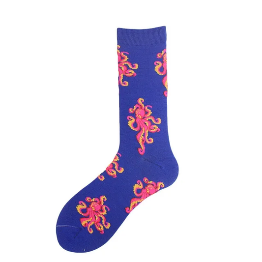 Pink Octopus Crew Socks