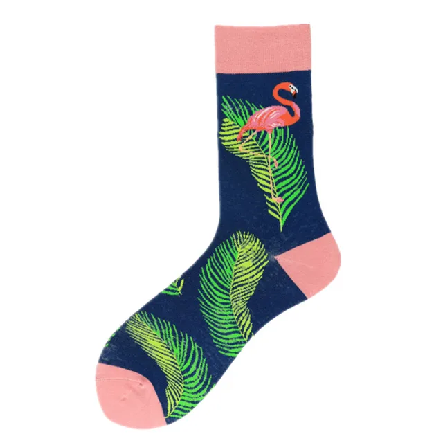 Tropical Flamingo Crew Socks