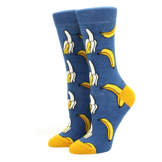 Blue Banana Crew Socks
