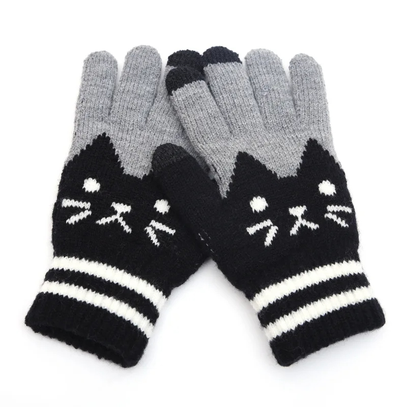 Kitty Cat Face Gloves (3 Colours)