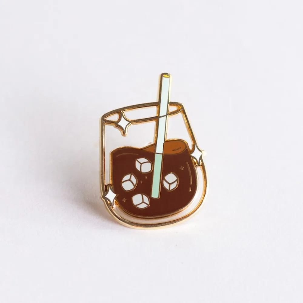 Iced Americano Coffee Enamel Pin