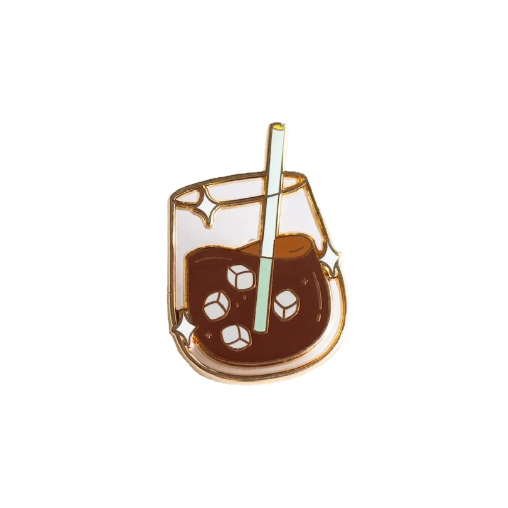 Iced Americano Coffee Enamel Pin