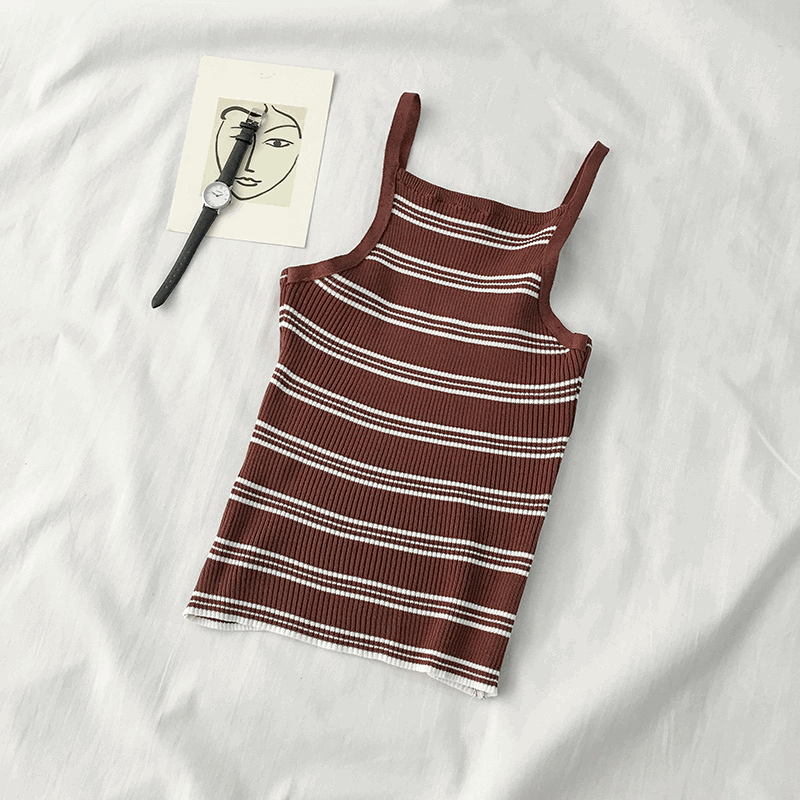 90s Stripe Knit Tank (6 Colours) - Ice Cream Cake