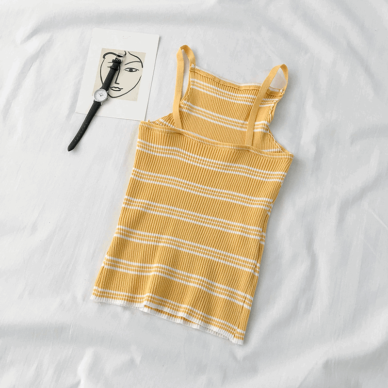 90s Stripe Knit Tank (6 Colours) - Ice Cream Cake