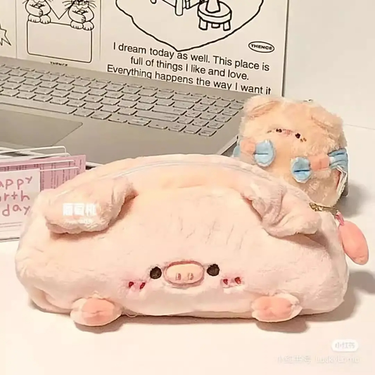 Plush Piggy Pencil Case