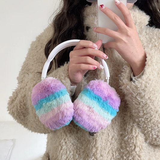 Plush Rainbow Headphone Covers (2 Designs)