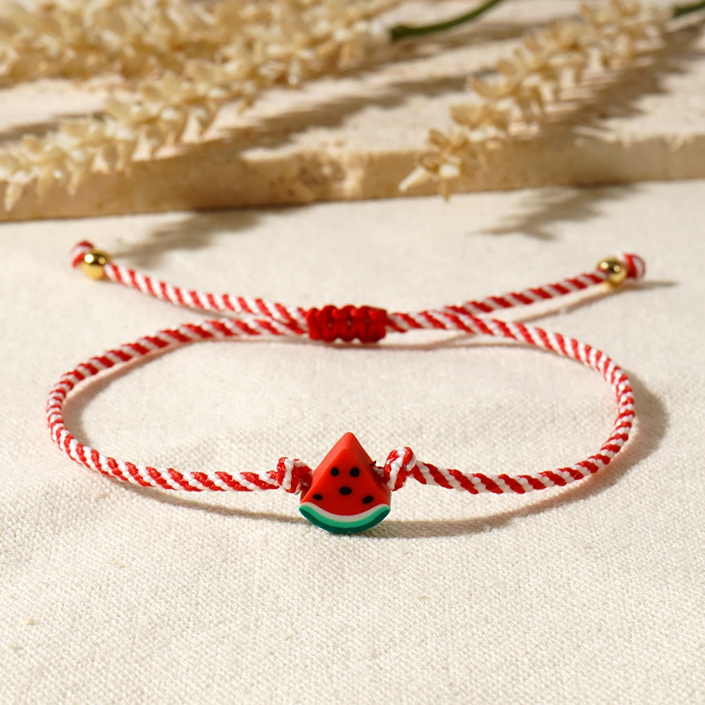 Watermelon Charm Friendship Bracelet