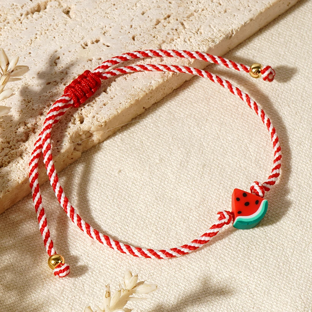 Watermelon Charm Friendship Bracelet