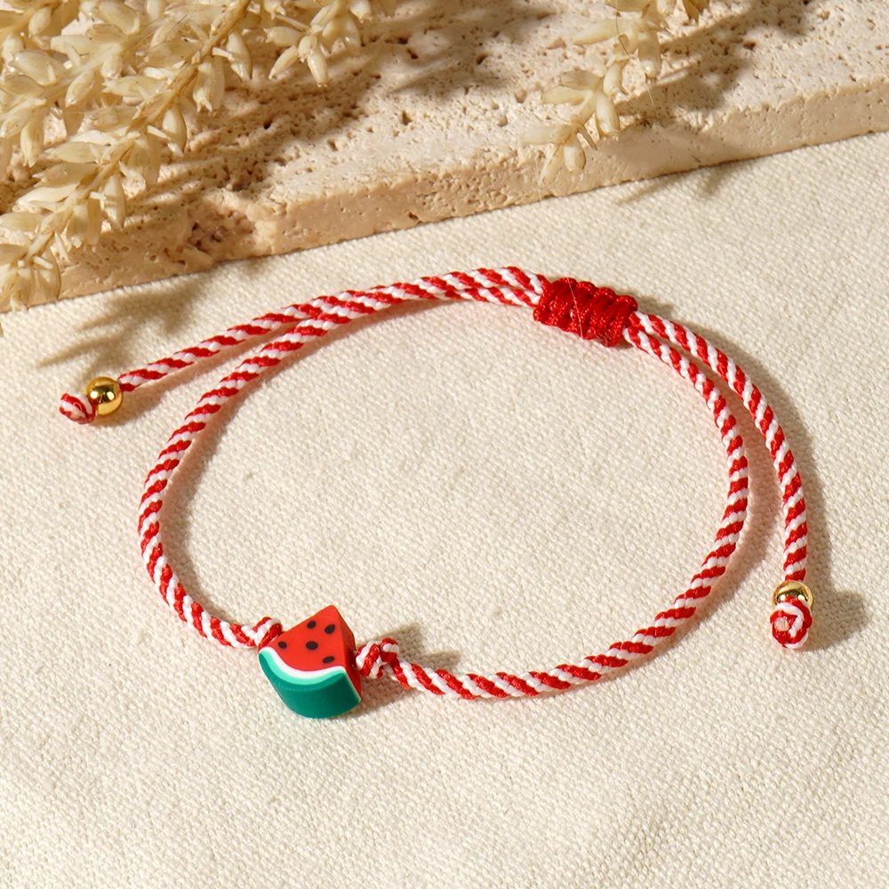 Watermelon Charm Friendship Bracelet